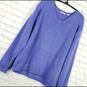 Nordstrom Vintage-Look Heavy Knit Violet Sweater